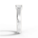 Brittany Cushion Cut Lab Grown Diamond 18Kt White Gold Engagement Ring - View 2