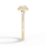 Kara Oval Cut Lab Grown Diamond 18Kt Yellow Gold Engagement Ring - View 2