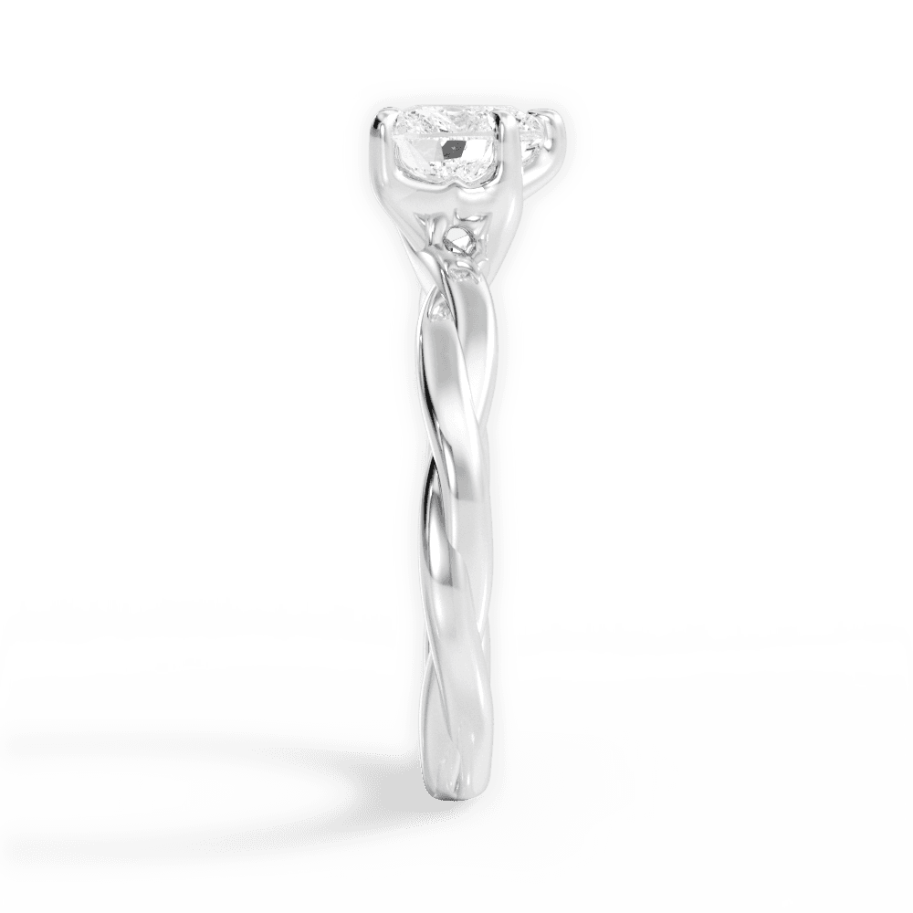 Bianca Heart Cut Lab Grown Diamond Platinum Engagement Ring - View 2