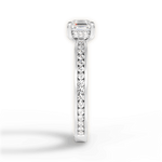 Katelyn Asscher Cut Lab Grown Diamond Platinum Engagement Ring - View 4