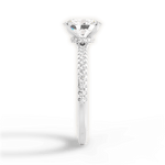 Giselle Oval Cut Lab Grown Diamond Platinum Engagement Ring - View 4