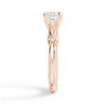 Claire Asscher Cut Lab Grown Diamond 18Kt Rose Gold Engagement Ring - View 4
