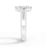 Brittany Marquise Cut Lab Grown Diamond 14Kt White Gold Engagement Ring - View 2