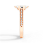 Deborah Marquise Cut Lab Grown Diamond 18Kt Rose Gold Engagement Ring - View 3
