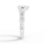 Justine Pear Cut Lab Grown Diamond Platinum Engagement Ring - View 4