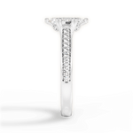 Deborah Marquise Cut Lab Grown Diamond 18Kt White Gold Engagement Ring - View 4