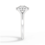 Geneva Round Cut Lab Grown Diamond 18Kt White Gold Engagement Ring - View 3