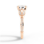 Geraldine Oval Cut Lab Grown Diamond 18Kt Rose Gold Engagement Ring - View 4