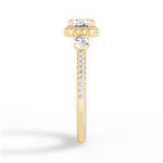 Kara Emerald Cut Lab Grown Diamond 18Kt Yellow Gold Engagement Ring - View 3