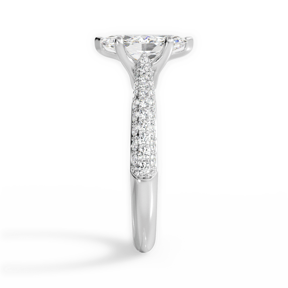 Kira Marquise Cut Lab Grown Diamond Platinum Engagement Ring - View 2