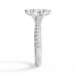 Kira Marquise Cut Lab Grown Diamond 18Kt White Gold Engagement Ring - View 2