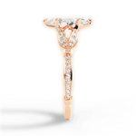 Geraldine Marquise Cut Lab Grown Diamond 18Kt Rose Gold Engagement Ring - View 4