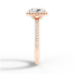 Joanne Radiant Cut Lab Grown Diamond 18Kt Rose Gold Engagement Ring - View 2