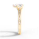 Donna Pear Cut Lab Grown Diamond 18Kt Yellow Gold Engagement Ring - View 4