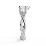 Aubrey Pear Cut Lab Grown Diamond 14Kt White Gold Engagement Ring - View 2