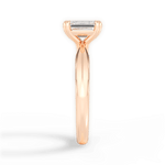 Claudia Emerald Cut Lab Grown Diamond 18Kt Rose Gold Engagement Ring - View 4