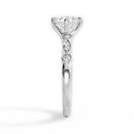 Catherine Round Cut Lab Grown Diamond Platinum Engagement Ring - View 4