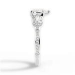 Geraldine Pear Cut Lab Grown Diamond 18Kt White Gold Engagement Ring - View 2