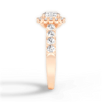 Lydia Cushion Cut Lab Grown Diamond 18Kt Rose Gold Engagement Ring - View 3