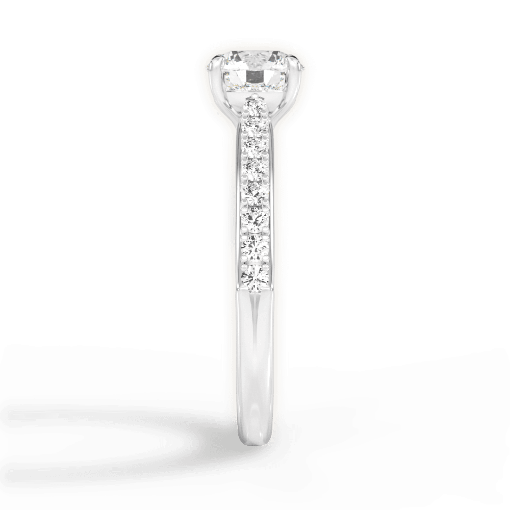 Elizabeth Round Cut Lab Grown Diamond Platinum Engagement Ring - View 3