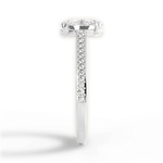 Denise Oval Cut Lab Grown Diamond 14Kt White Gold Engagement Ring - View 3