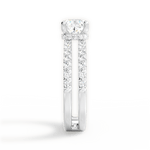 Christie Cushion Cut Lab Grown Diamond Platinum Engagement Ring - View 4