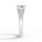 Isabel Radiant Cut Lab Grown Diamond Platinum Engagement Ring - View 3