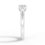 Carrie Asscher Cut Lab Grown Diamond 14Kt White Gold Engagement Ring - View 2