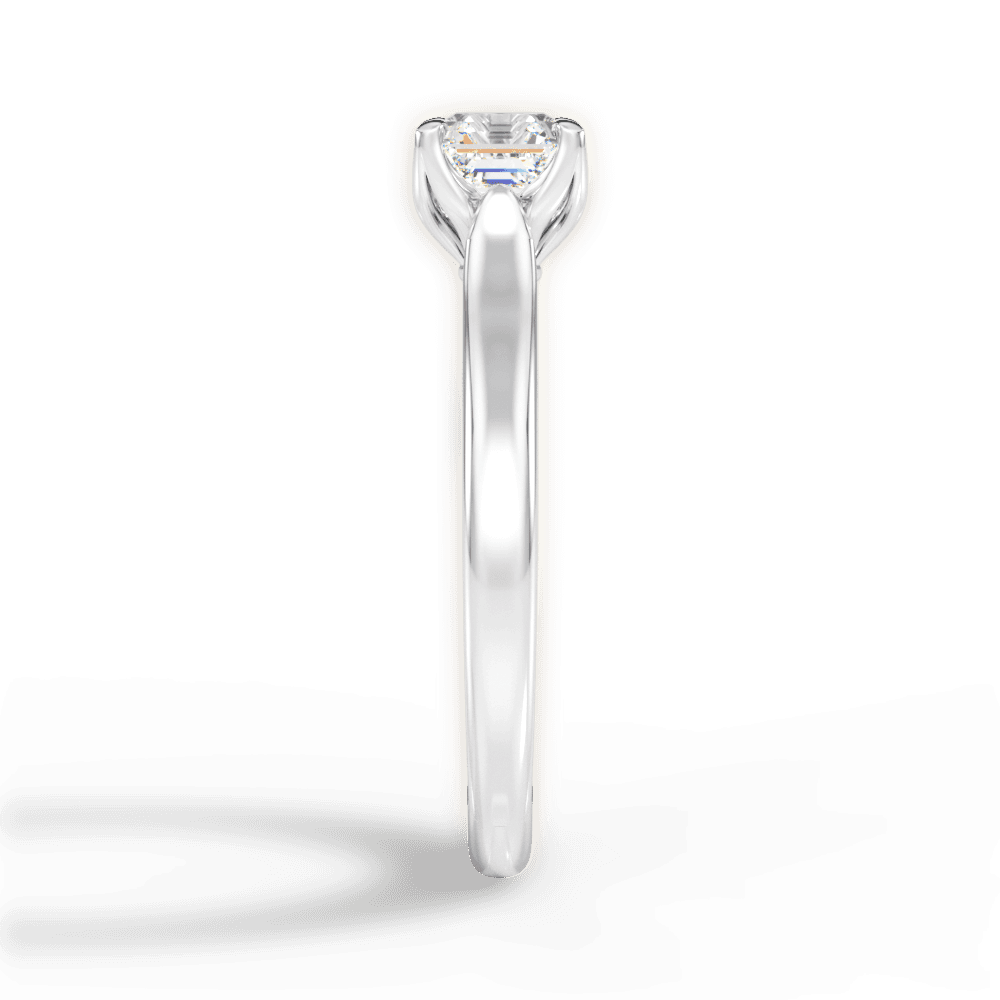 Carrie Asscher Cut Lab Grown Diamond Platinum Engagement Ring - View 2