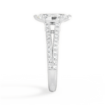 Kendra Marquise Cut Lab Grown Diamond Platinum Engagement Ring - View 4