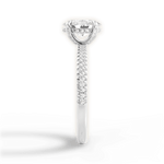 Helen Oval Cut Lab Grown Diamond Platinum Engagement Ring - View 2