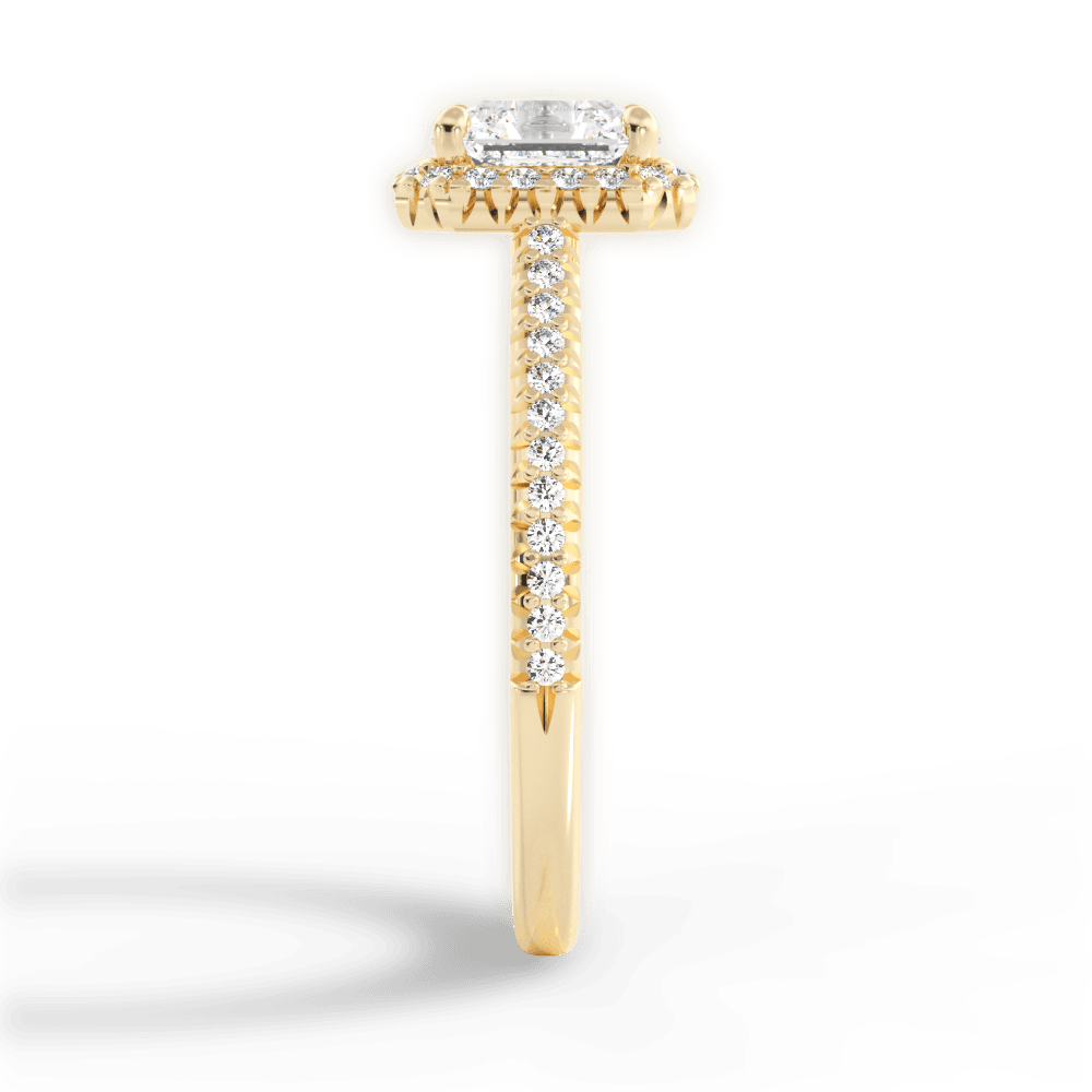 Jenny Asscher Cut Lab Grown Diamond 18Kt Yellow Gold Engagement Ring - View 3