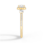 Kara Radiant Cut Lab Grown Diamond 18Kt Yellow Gold Engagement Ring - View 3