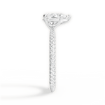 Kristen Pear Cut Lab Grown Diamond 14Kt White Gold Engagement Ring - View 2