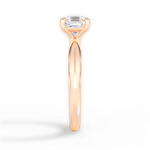 Beth Asscher Cut Lab Grown Diamond 18Kt Rose Gold Engagement Ring - View 2