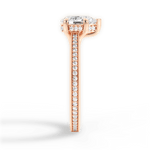 Janet Pear Cut Lab Grown Diamond 18Kt Rose Gold Engagement Ring - View 4