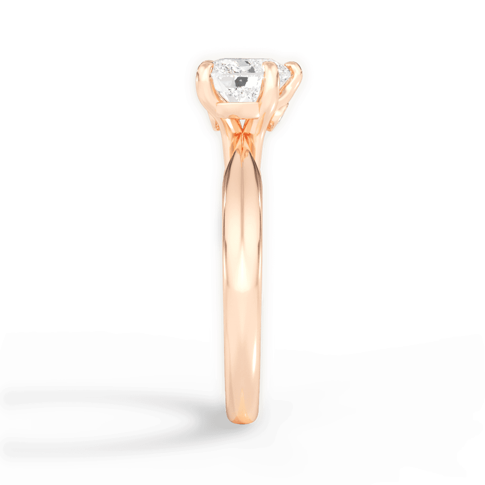 Diana Heart Cut Lab Grown Diamond 18Kt Rose Gold Engagement Ring - View 2