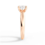 Dolores Princess Cut Lab Grown Diamond 18Kt Rose Gold Engagement Ring - View 3