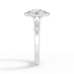 Jenna Round Cut Lab Grown Diamond Platinum Engagement Ring - View 4