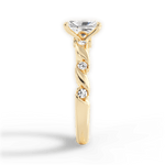 Emma Radiant Cut Lab Grown Diamond 18Kt Yellow Gold Engagement Ring - View 3