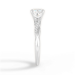 Charlotte Cushion Cut Lab Grown Diamond 14Kt White Gold Engagement Ring - View 4