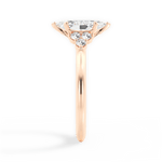 Celeste Marquise Cut Lab Grown Diamond 18Kt Rose Gold Engagement Ring - View 4