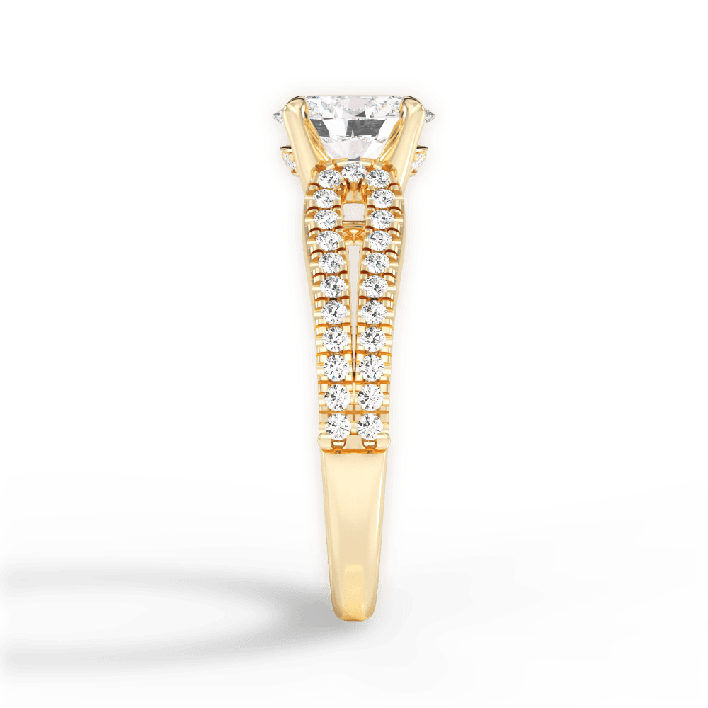 Jessica Oval Cut Lab Grown Diamond 18Kt Yellow Gold Engagement Ring - View 3