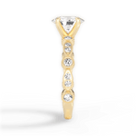 Edith Oval Cut Lab Grown Diamond 18Kt Yellow Gold Engagement Ring - View 3