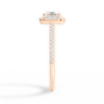 Jeanne Asscher Cut Lab Grown Diamond 18Kt Rose Gold Engagement Ring - View 3