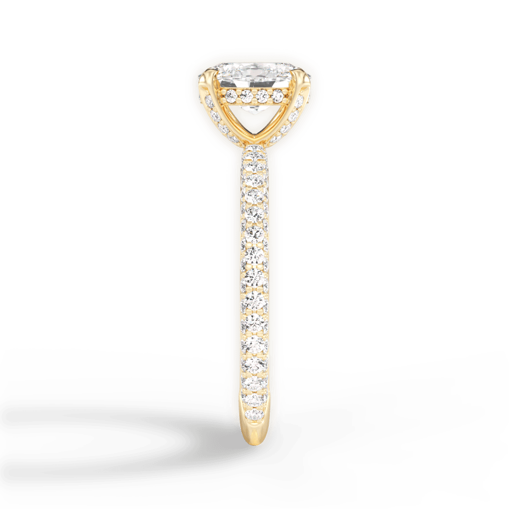 Madeline Oval Cut Lab Grown Diamond 18Kt Yellow Gold Engagement Ring - View 3
