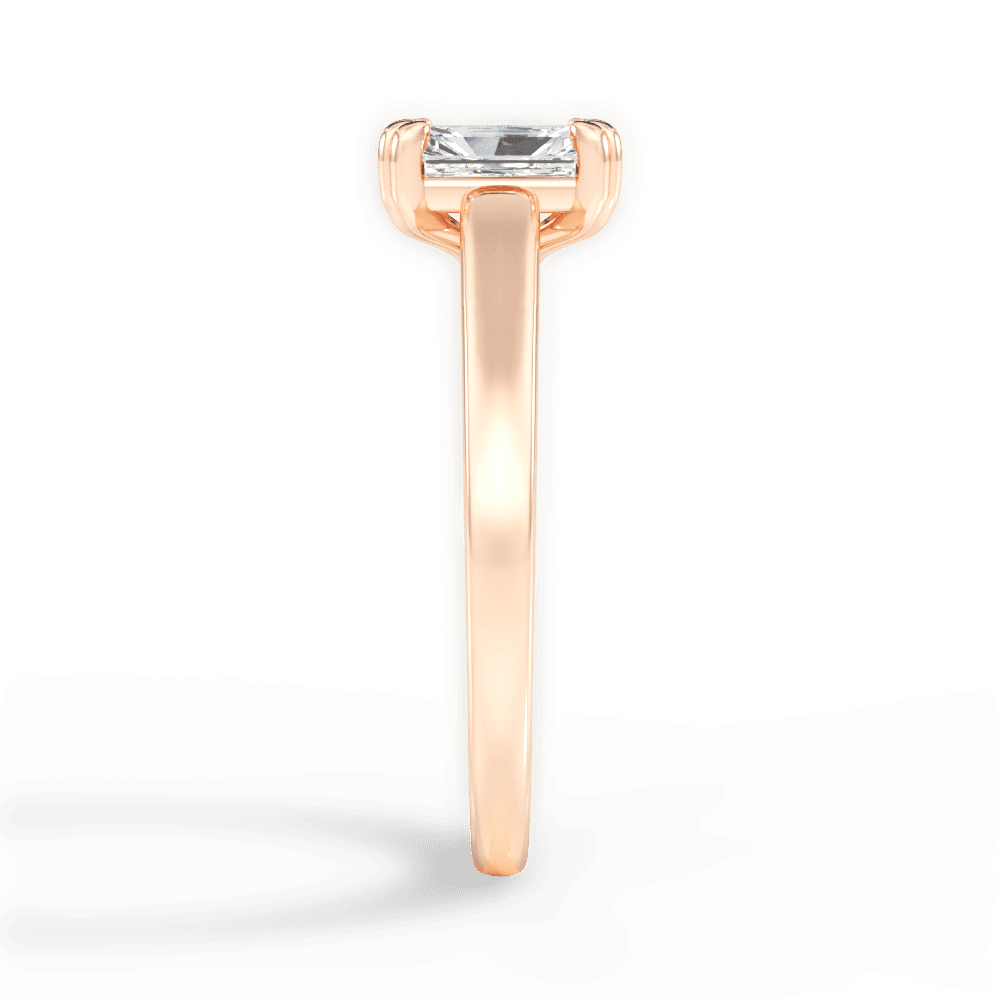 Courtney Radiant Cut Lab Grown Diamond 18Kt Rose Gold Engagement Ring - View 4