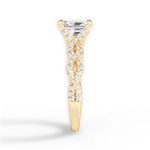 Justine Radiant Cut Lab Grown Diamond 18Kt Yellow Gold Engagement Ring - View 4