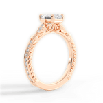 Gabriela Emerald Cut Lab Grown Diamond 18Kt Rose Gold Engagement Ring - View 2