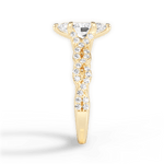 Justine Marquise Cut Lab Grown Diamond 18Kt Yellow Gold Engagement Ring - View 4